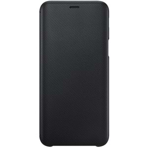 Samsung Galaxy J6 Flip Wallet Cover Kapaklı Cüzdan Kılıf, Siyah EF-WJ600CBEGWW
