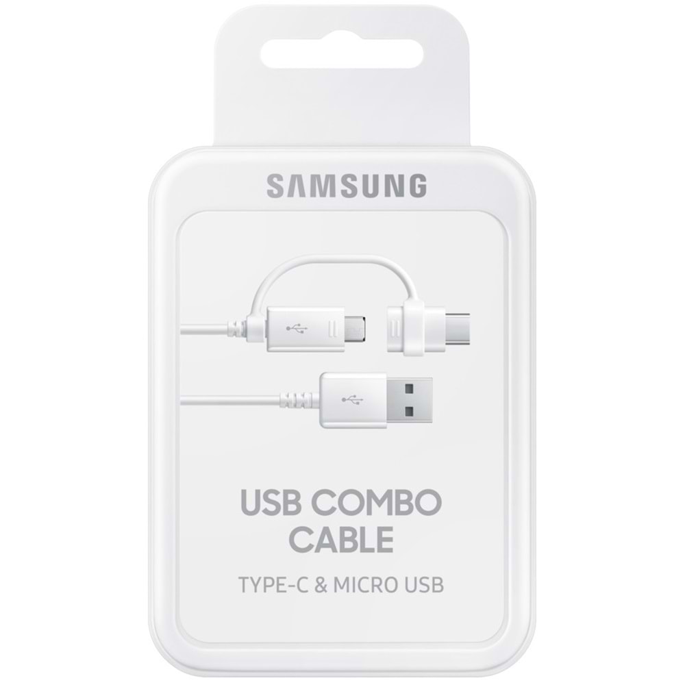 Samsung Type C + Micro Usb Kombo Kablo, Beyaz EP-DG930DWEG