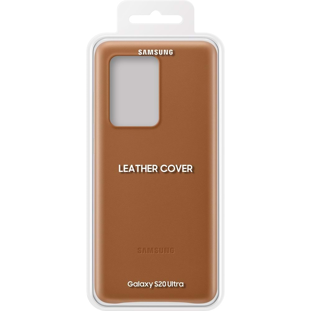 Samsung Galaxy S20 Ultra için Deri Kılıf Lether Cover, Taba EF-VG988LAEGWW