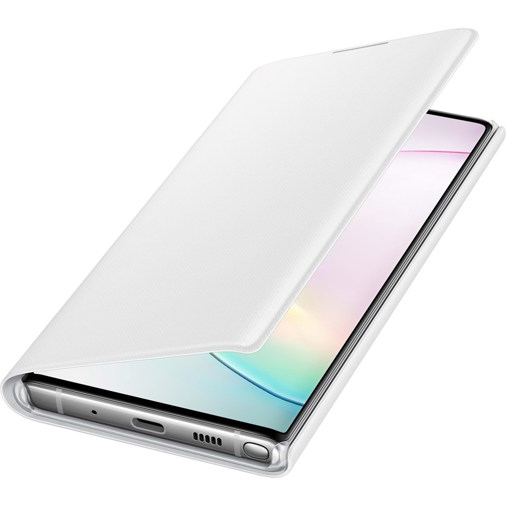 Samsung Galaxy Note 10 LED View Cover Akıllı Kılıf, Beyaz EF-NN970PWEGTR