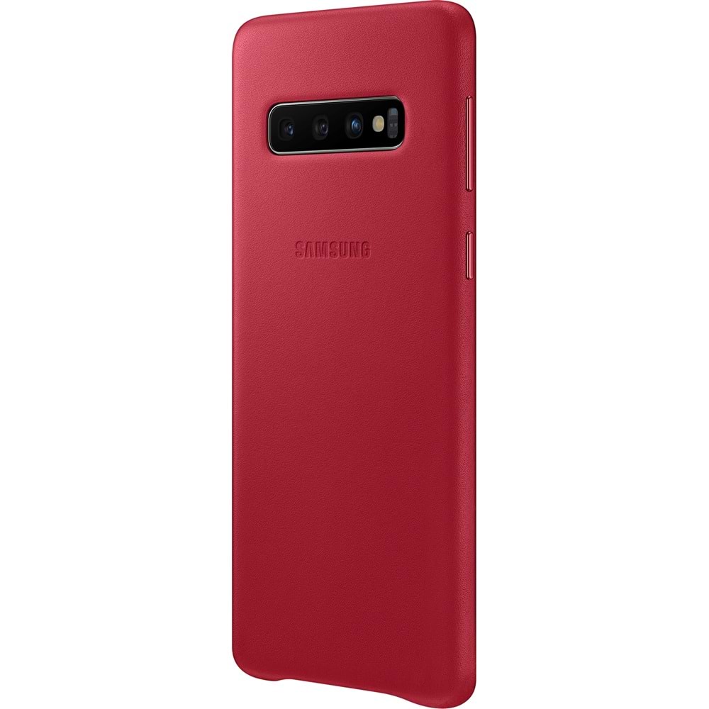 Samsung Galaxy S10 Leather Cover Deri Kılıf, Kırmızı EF-VG973LREGWW