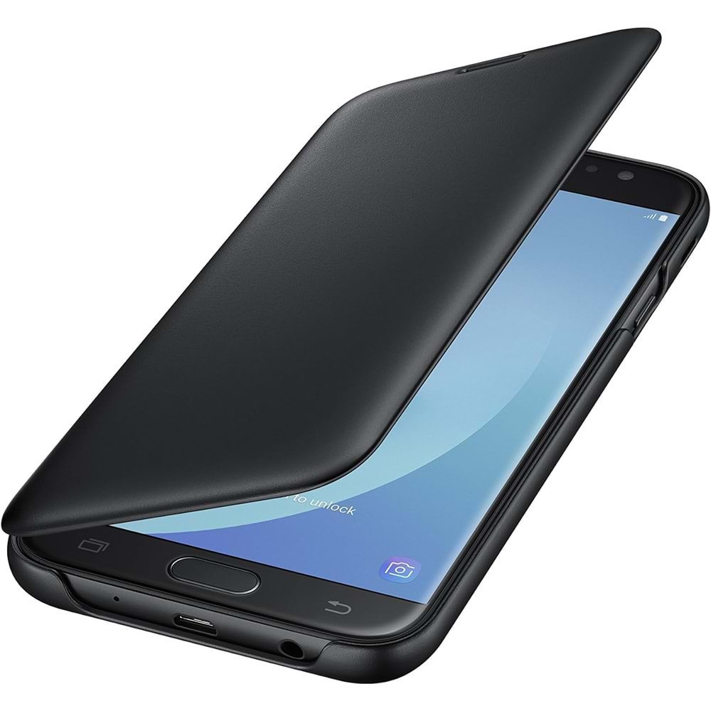 Samsung Galaxy J7 Pro 2017 Wallet Cüzdan Kılıf, Siyah EF-WJ730C