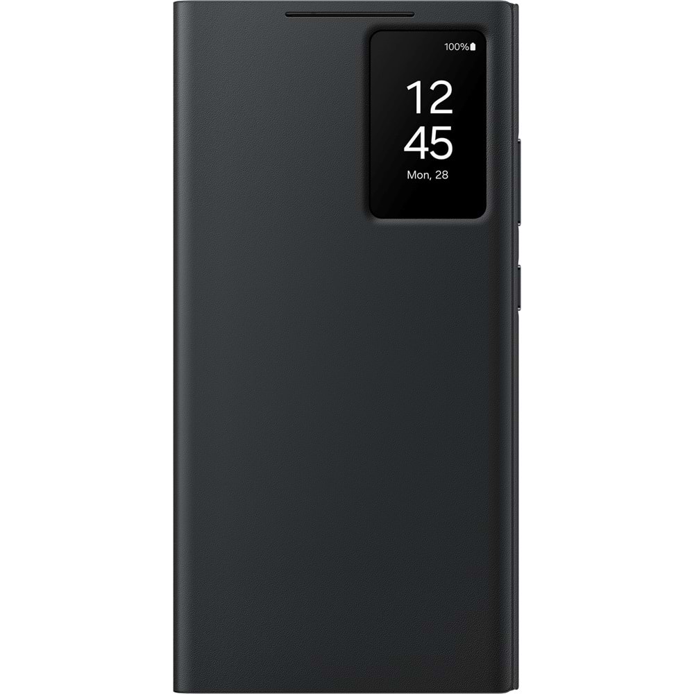 Samsung Galaxy S24 Ultra Akıllı Ekranlı Cüzdanlı Kılıf Smart View Wallet Case, Siyah EF-ZS928C