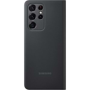 Samsung Galaxy S21 Ultra için Smart Clear View Kapaklı Kılıf, Siyah EF-ZG998